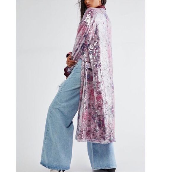 New Free People Kealey Kimono/Size M with tag - Picture 4 of 9